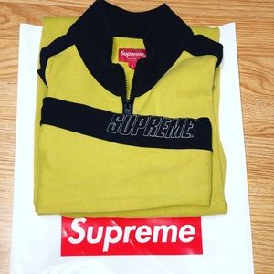 Supreme sleeve stripe half zip